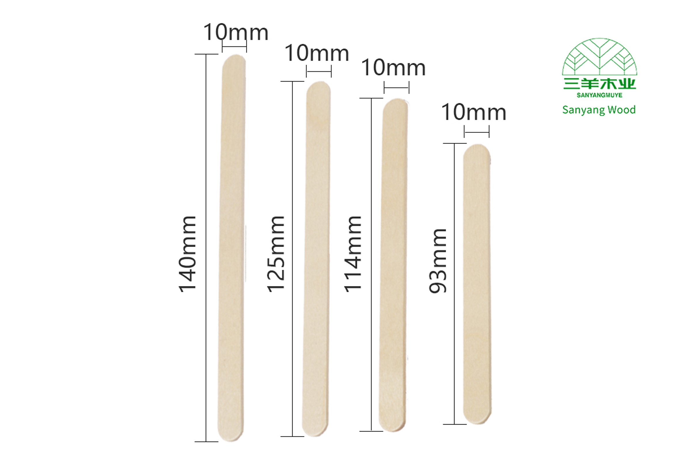 93 mm wooden ice cream sticks kinds