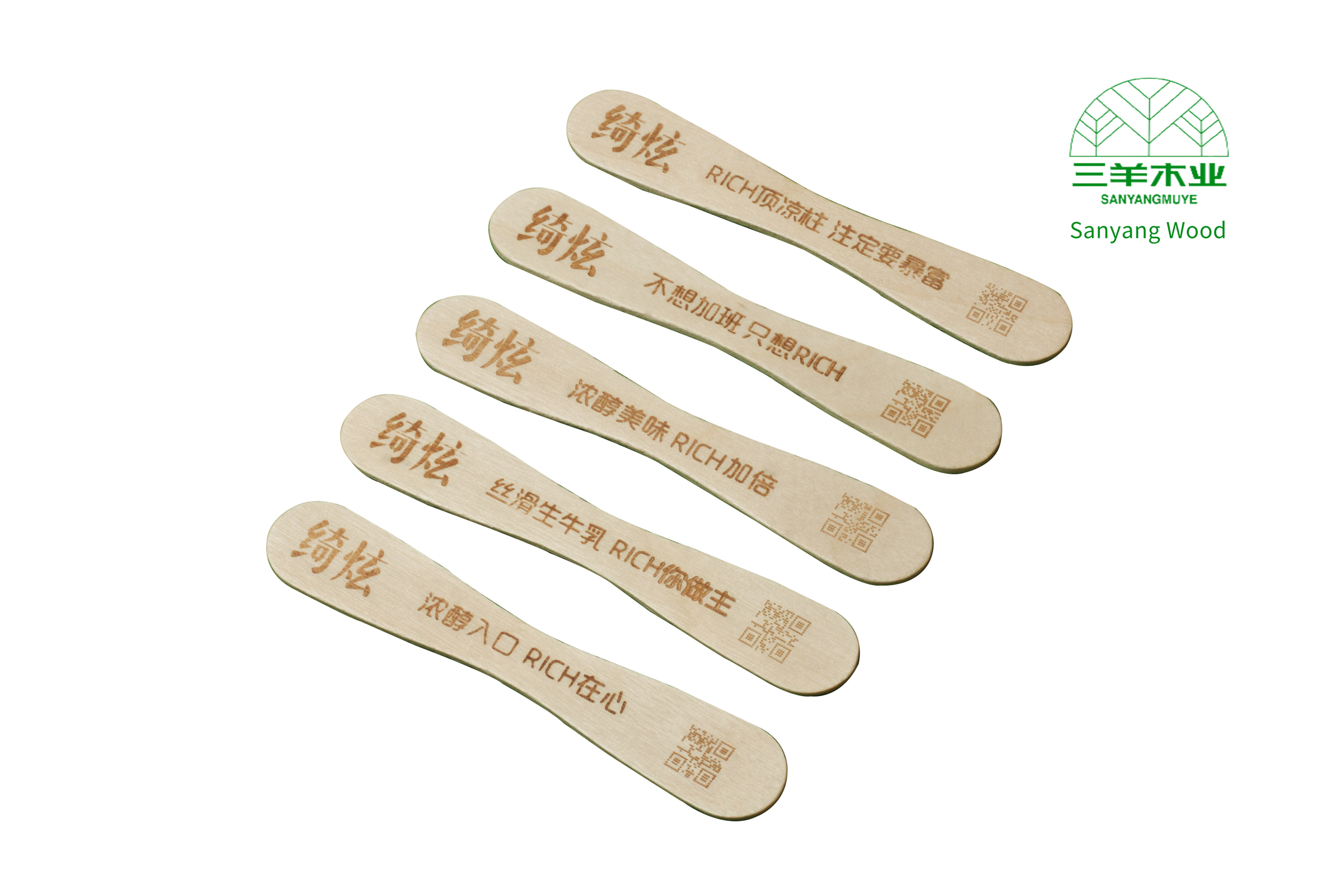 94mm wooden ice cream spoons quality