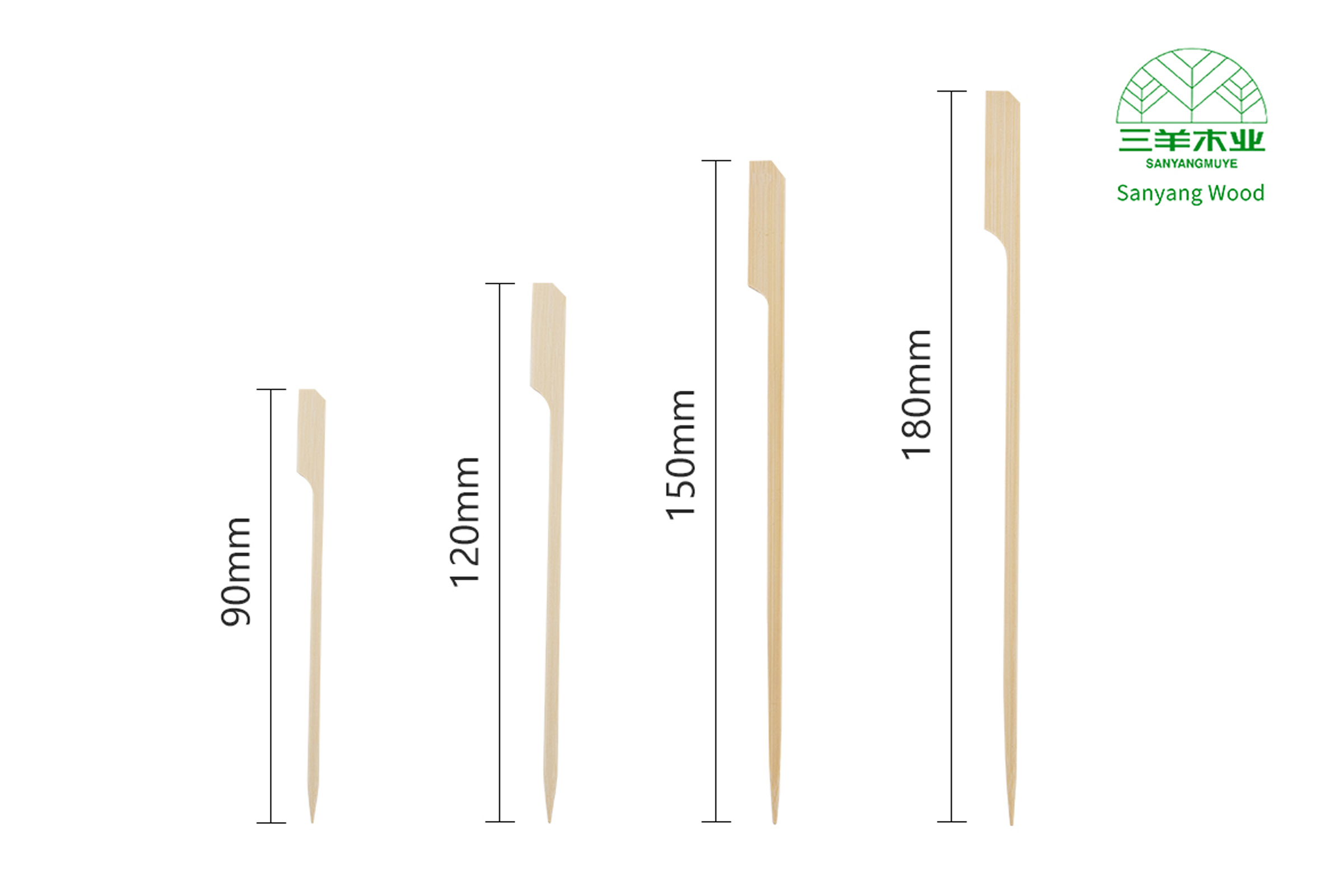 bamboo paddle skewer kinds