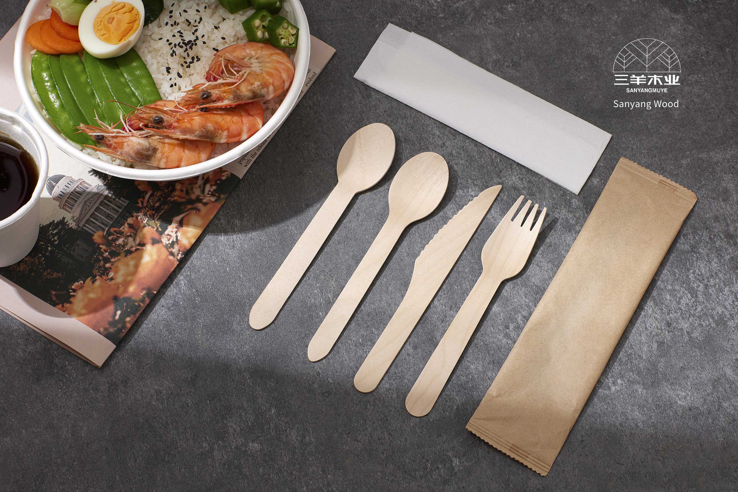 disposable wooden cutlery set types