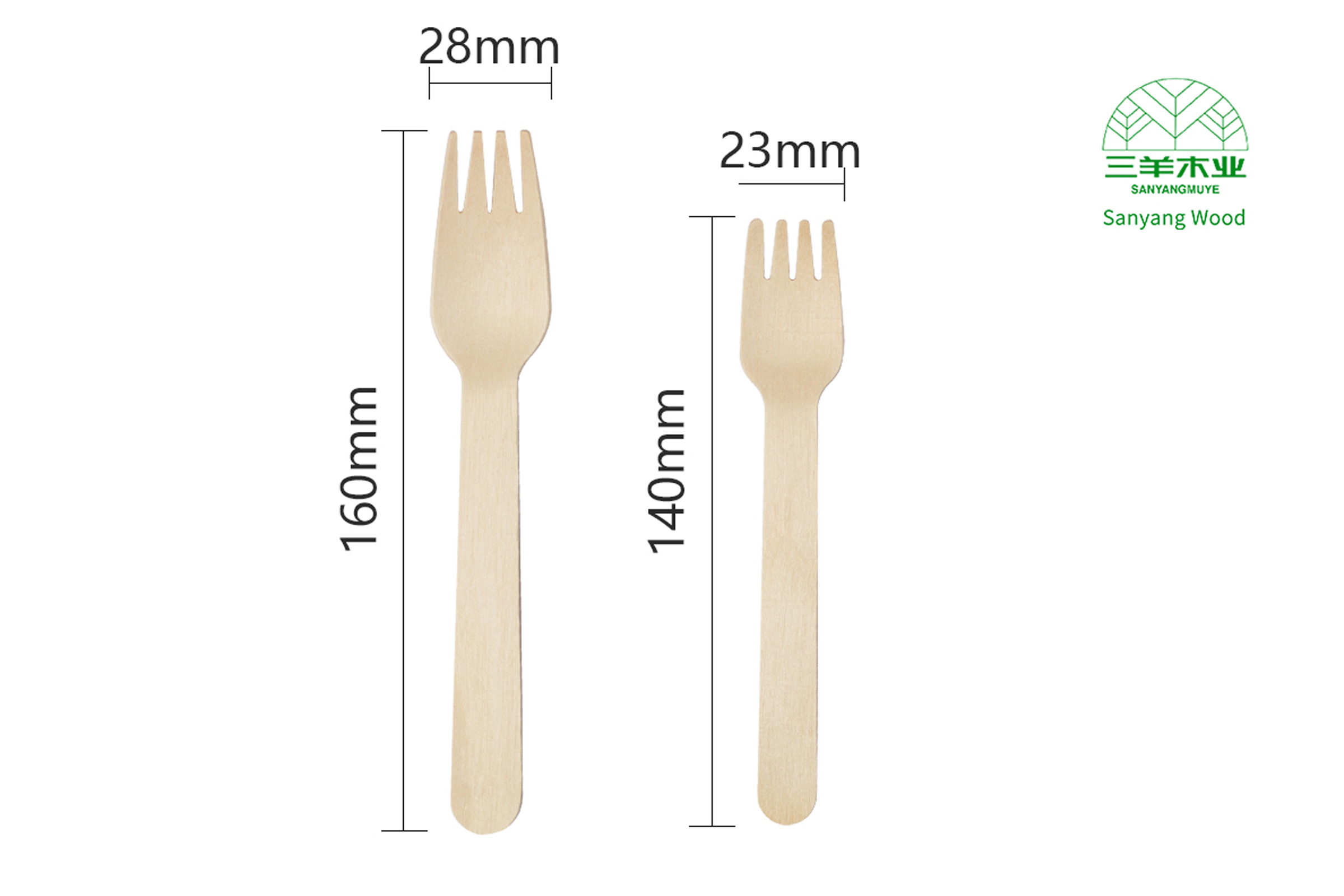 disposable wooden fork kinds