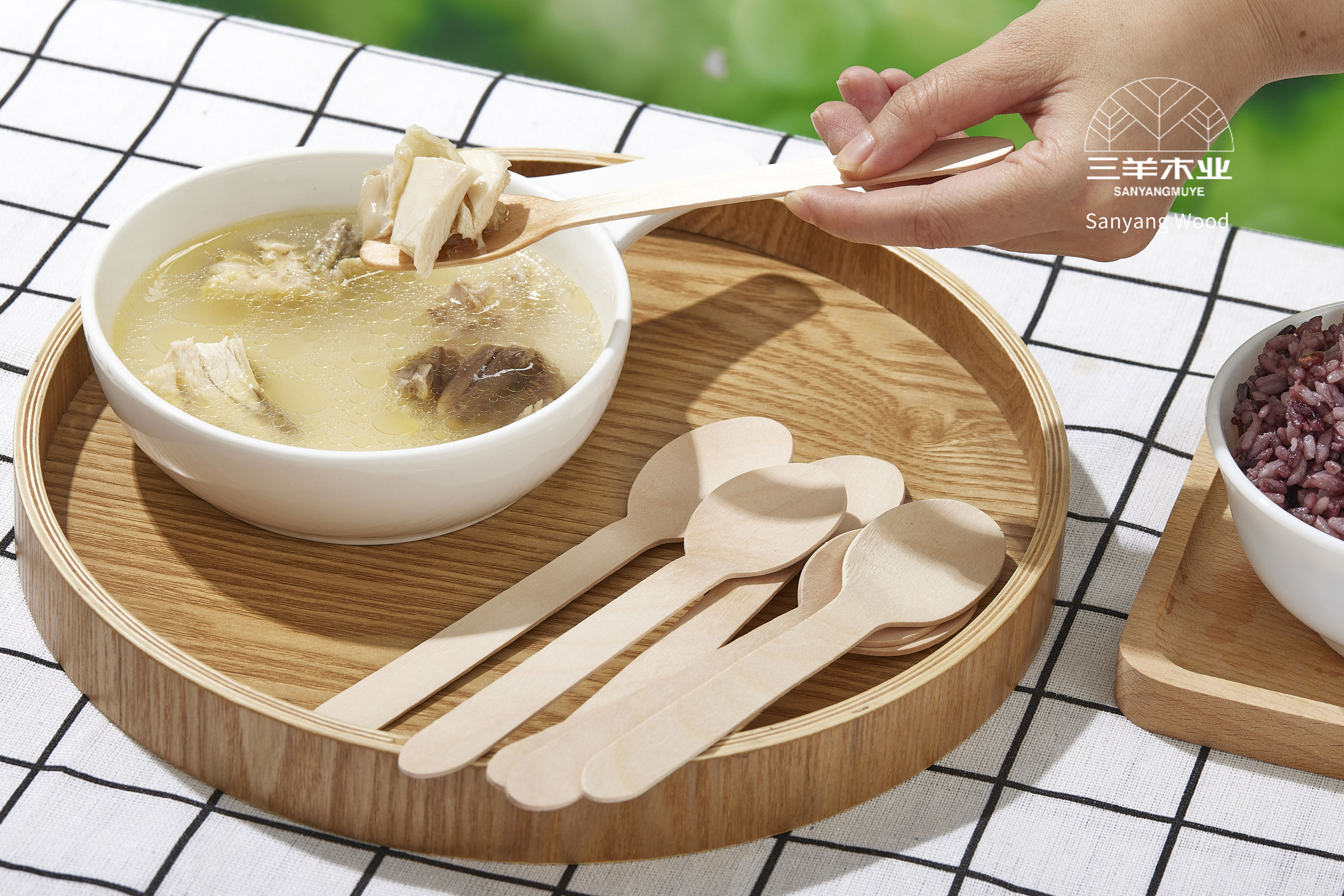 disposable wooden spoon types