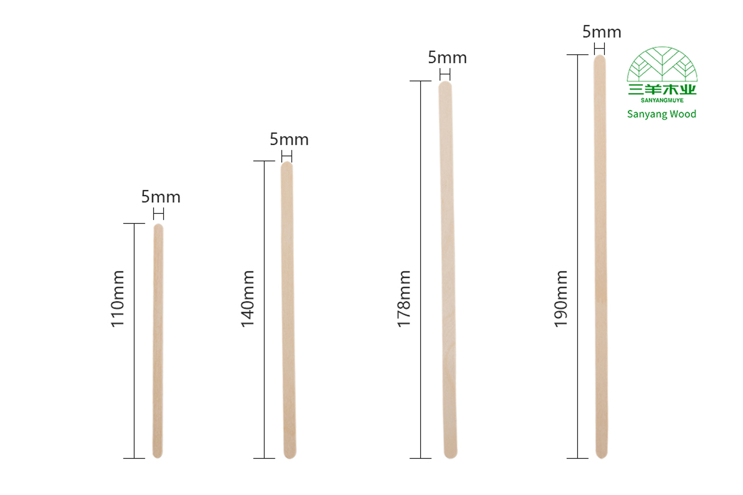 110mm wooden stir stick kinds